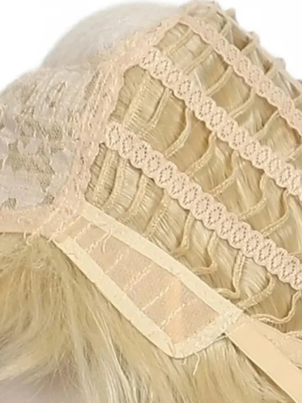 Long Wavy Blonde Mixed Wig Big Bouffant Beehive Wigs for Women fits 50s 80s Cost